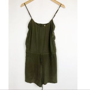 Twelfth St Cynthia Vincent Army Sage Silk Romper